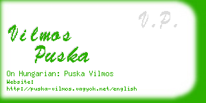 vilmos puska business card